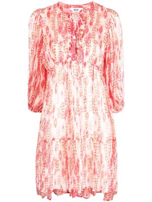 MOLIIN robe courte Naia à imprimé abstrait - Rouge