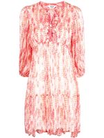 MOLIIN robe courte Naia à imprimé abstrait - Rouge