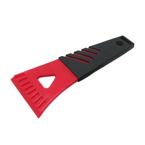 Kunststof ijskrabber/raamkrabber zwart/rood 18 cm   -