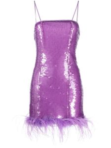 Giuseppe Di Morabito robe bustier ornée de sequins à coupe courte - Violet