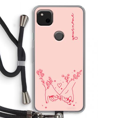 Best Friends: Pixel 4a Transparant Hoesje met koord