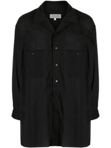 Yohji Yamamoto chemise boutonnée à col cranté - Noir