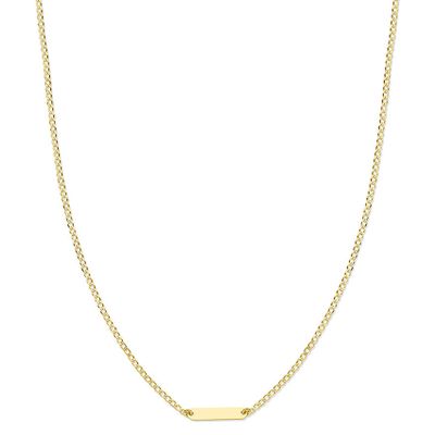 Ketting Graveerplaatjes (1) geelgoud 1,6 mm 41-45 cm