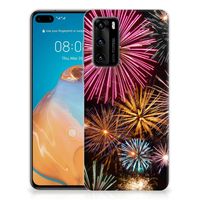 Huawei P40 Silicone Back Cover Vuurwerk - thumbnail