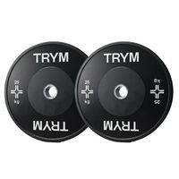 TRYM Bumperplate set 2 x 25 - Zwart - 50 mm - thumbnail