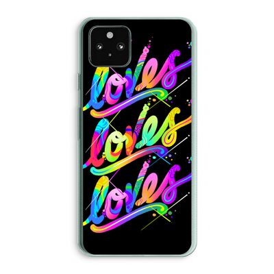 Loves: Google Pixel 5a 5G Transparant Hoesje