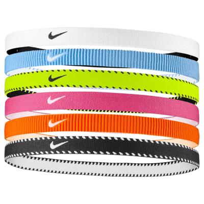 Nike Flex Classic Haardbanden 6-Pack Neongeel Roze Wit