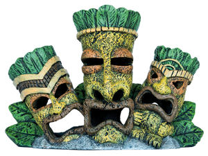 Superfish Deco Tiki Triple Brown - Handgeschilderde Milieuvriendelijke Aquariumdecoratie