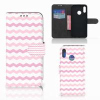 Honor 10 Lite | Telefoon Hoesje | Waves Roze | Portemonnee hoesje Honor 10 Lite | Telefoon Hoesje | Waves Roze | Portemonnee hoesje