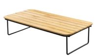 Taiyo coffee table 120x60x30cm. alu black/teak - Yoi - thumbnail