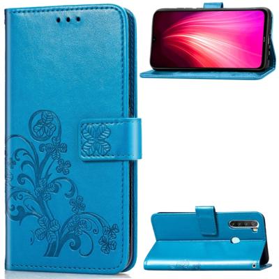 Voor Xiaomi Redmi Note 8 4-blad clasp reliëf gesp mobiele telefoon bescherming lederen draagtas met Lanyard & Card slot & portemonnee & beugel functi