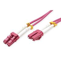 VALUE F.O. kabel 50/125µm OM4, LC/LC, violet, 7 m