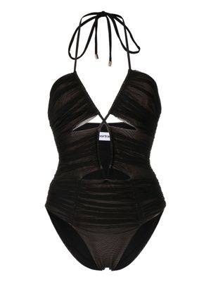 Self-Portrait maillot de bain à dos-nu - Noir