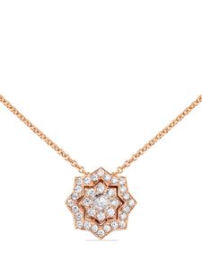 David Morris collier Astra en or rose 18ct pavé de diamants