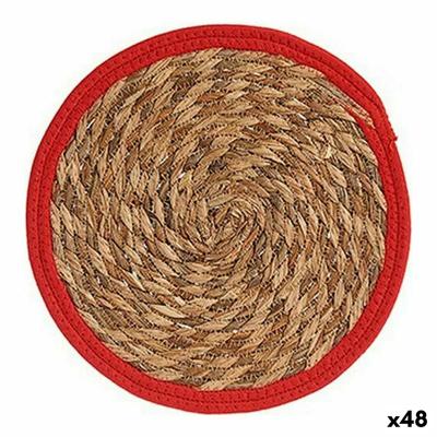 Placemat Natuurlijk Rood Natuurlijke Vezel (30 x 1 x 30 cm) (48 Stuks)