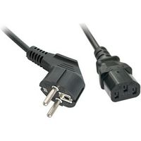 Lindy 30335 2m CEE7/7 Schuko C13 coupler Zwart electriciteitssnoer