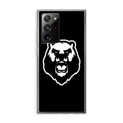 Angry Bear (black): Samsung Galaxy Note 20 Ultra / Note 20 Ultra 5G Transparant Hoesje