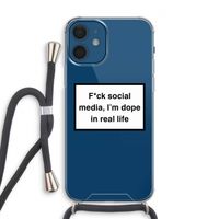 I'm dope: iPhone 12 Transparant Hoesje met koord