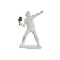 Decoratieve figuren Home ESPRIT Wit Gouden 41 x 24 x 66 cm