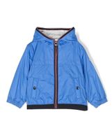 Moncler Enfant veste zippée à capuche - Bleu