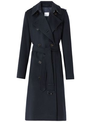 Burberry trench Kensington en cachemire - Bleu