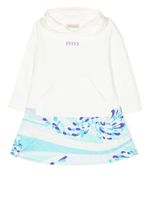 PUCCI Junior robe imprimée à capuche - Blanc