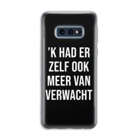 Meer verwacht  - Zwart: Samsung Galaxy S10e Transparant Hoesje - thumbnail