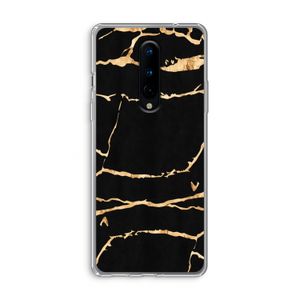 Gouden marmer: OnePlus 8 Transparant Hoesje