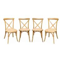 sweeek - Vintage houten bistrostoel (set van 4)