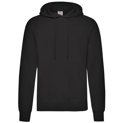 Fruit of the Loom Sweater - met capuchon - zwart - volwassenen - Hoodie Fruit of the Loom Sweater - met capuchon - zwart - volwassenen - Hoodie