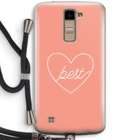 Best heart: LG K10 (2016) Transparant Hoesje met koord