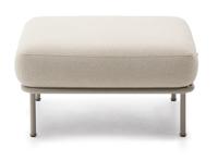 Kave Home Hocker 'Aurum' Chenille, kleur Ecru