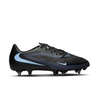 Nike Phantom 6 Low Academy IJzeren-Nop Voetbalschoenen (SG) Anti-Clog Zwart Lichtblauw