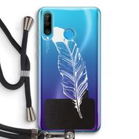 Pluim: Huawei P30 Lite Transparant Hoesje met koord