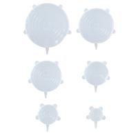 Alpina herbruikbare eco vershoud deksels - van rekbaar silicone - - 6x stuks in 6 formaten