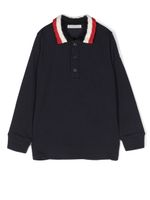 Moncler Enfant sweat à patch logo - Bleu