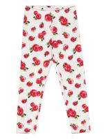 Monnalisa pantalon en coton à fleurs - Blanc - thumbnail