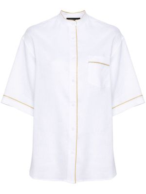 Fabiana Filippi chemise à ornements de perles - Blanc
