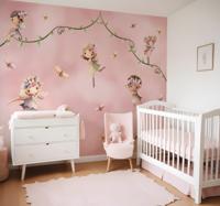 Dromerige feeën fotobehang babykamer