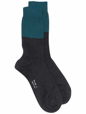 Plan C chaussettes en maille nervurée - Bleu