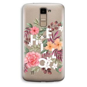 Hello in flowers: LG K10 (2016) Transparant Hoesje