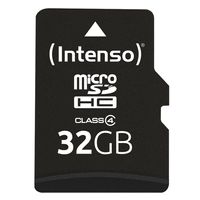 Intenso 32 GB Micro SDHC-Card microSDHC-kaart 32 GB Class 4 Incl. SD-adapter - thumbnail