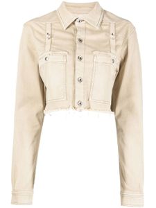 Rick Owens surchemise crop à bords francs - Tons neutres