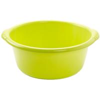 Plasticforte afwasbak teil - Set van 2x stuks - kunststof - rond - 10 liter - groen - Afmetingen 40