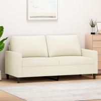 Tweezitsbank 140 cm fluweel crèmekleurig