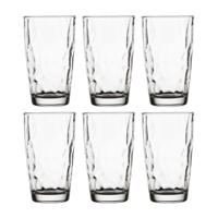 Tumbler waterglazen/sapglazen Diamond Dof - 12x stuks - 470 ml