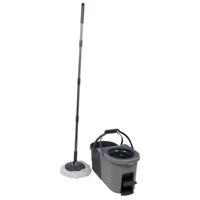 Vloermop set met emmer / wringer - 820 ml - dweil met wringer - vloermop