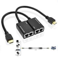 HDMI Extender via Cat5e / 6 LAN kabel 30 Meter / 1080P(zwart)