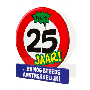 Wenskaart Verkeersbord 25 Jaar