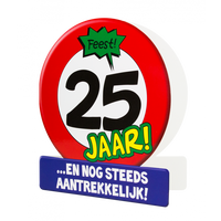 Wenskaart Verkeersbord 25 Jaar - thumbnail